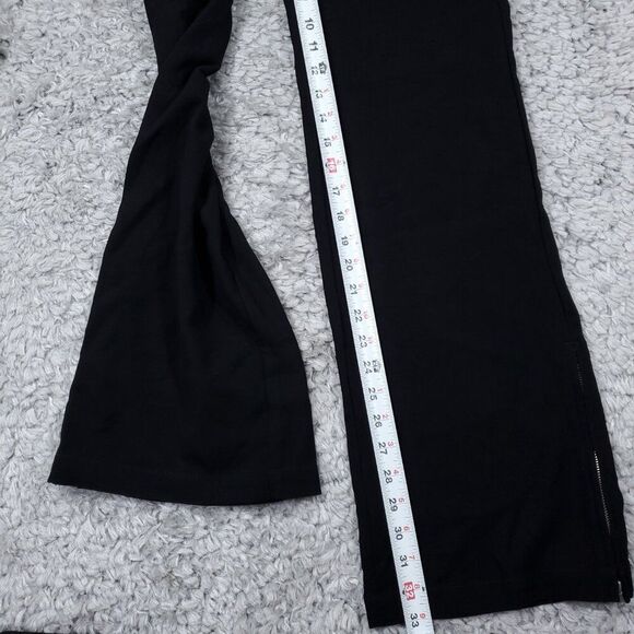 READ Anthropologie Low Rise Ankle Zip Wide Leg Pants Black Size 0 Stretch - Picture 10 of 12